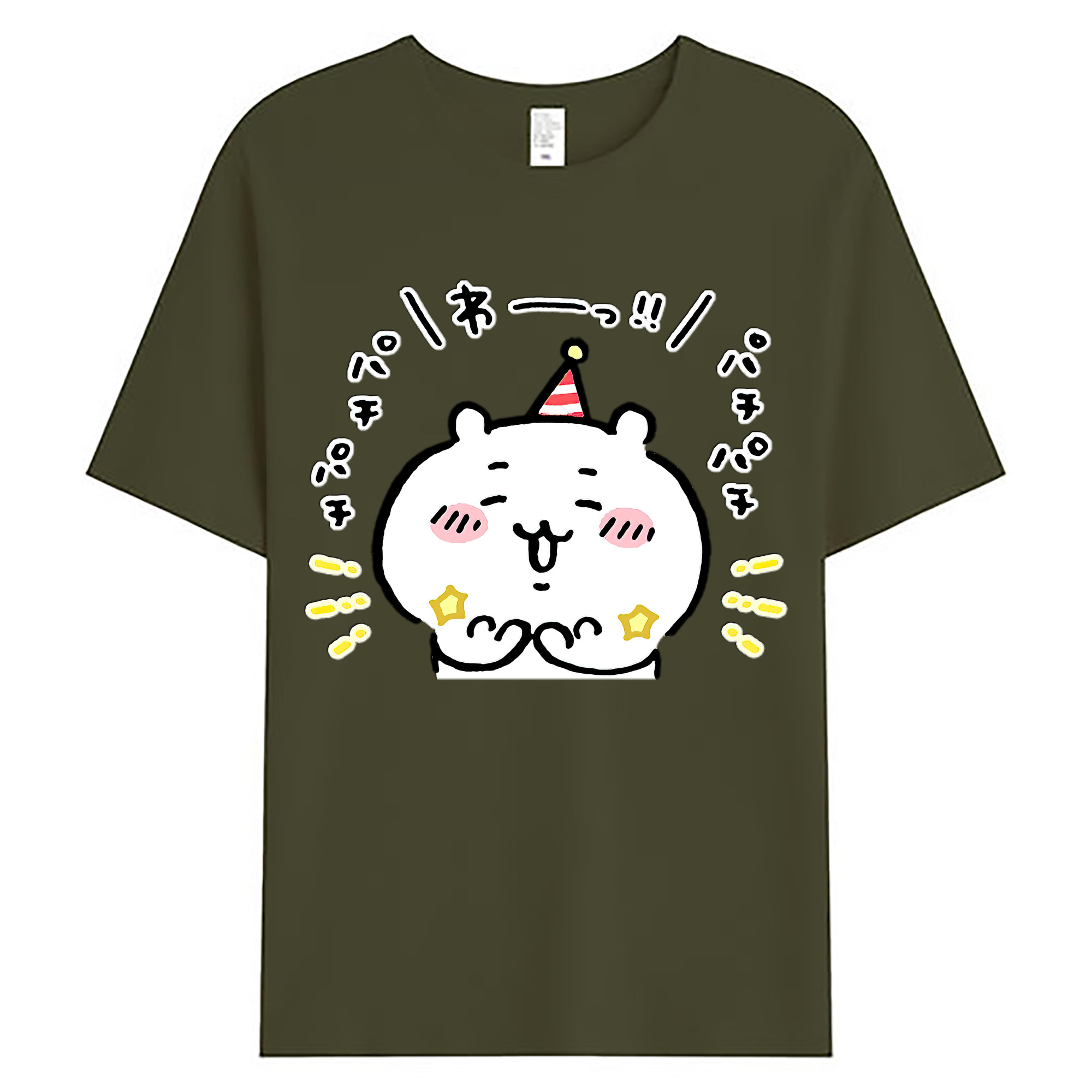 （画像用） ちいかわ ちいかわ Chii-kawa chiikawa 綿100％ メンズ半袖Tシャツ｜肌触りやわらか＆通気性